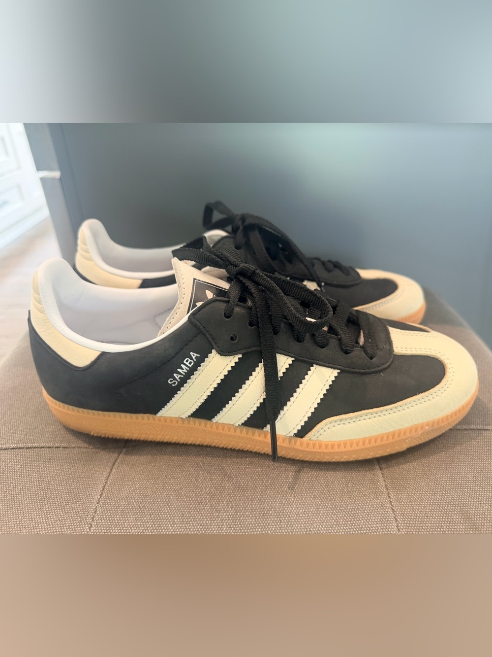 adidas Samba Black White with Gum Sole Men's Sneakers
